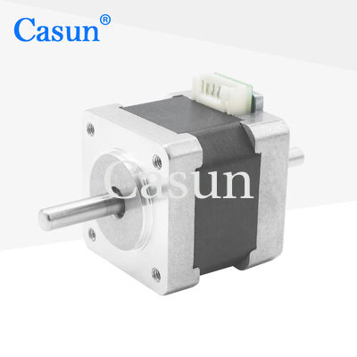 अच्छा दाम 1.8 Degree NEMA 14 Stepper Motor Dual Shaft 0.15N.m 4 Wires For Surveillance Camera ऑनलाइन