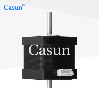 अच्छा दाम 20mm Length Dual Shaft Motor NEMA 17 0.40N.M 0.4A For Print Head With CE ऑनलाइन