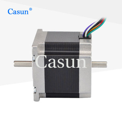 अच्छा दाम Dual Shaft 1.8 Degree 4 Phase 1.26N.m DC NEMA 23 Hybrid Stepper Motor CNC Robot ऑनलाइन